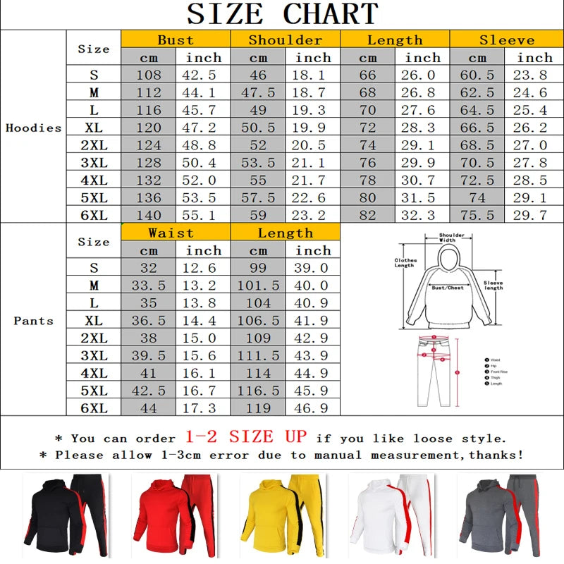 **Title:**  
Men's 2-Piece Tracksuit - Color Block Sweatsuit