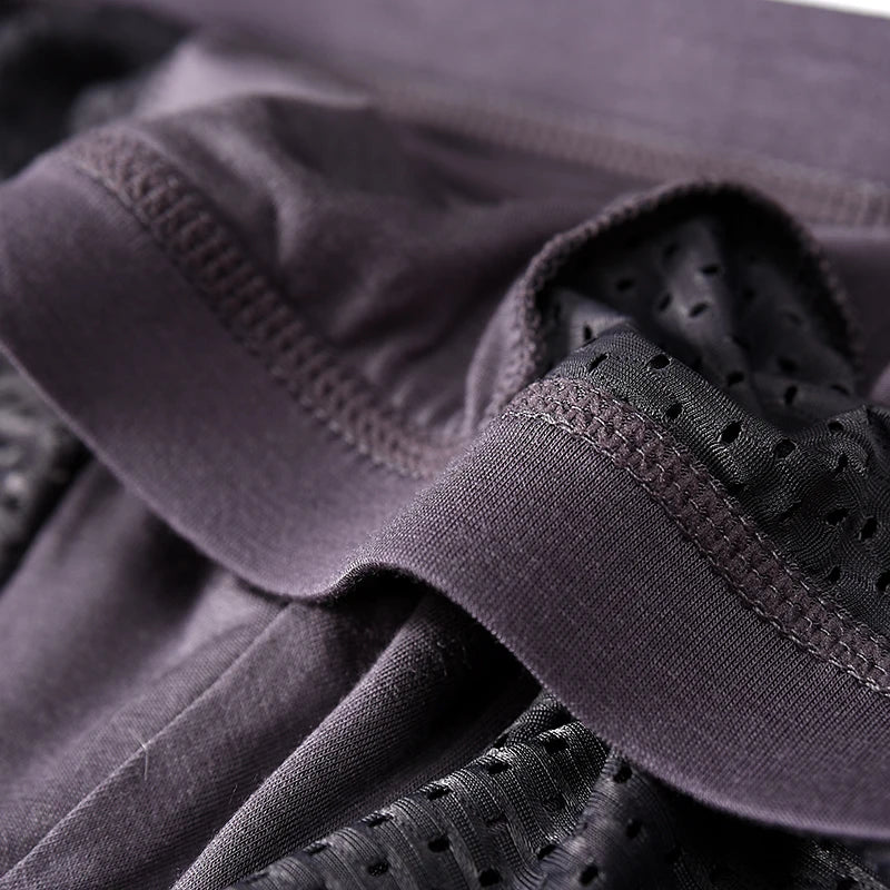 8XL Plus Banboo Fiber Men Underwear Male boxer  Solid Panties Shorts Men's  Underpants Breathable Intimate Man boxers 4pcs