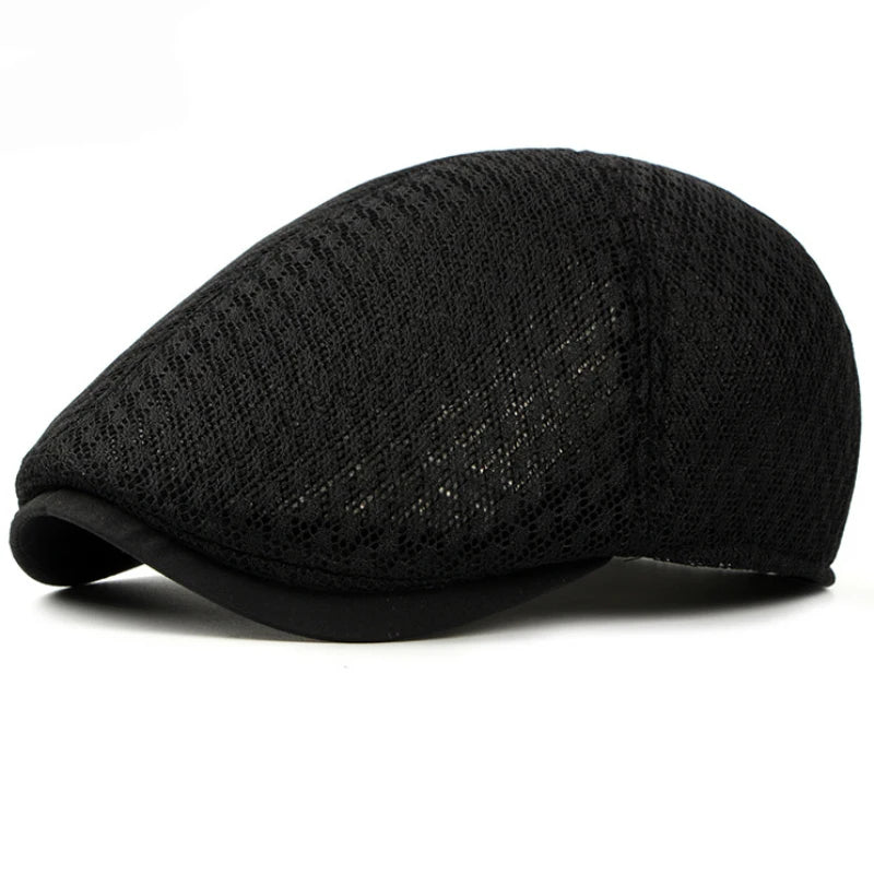 **Title:**  
Korea Style Summer Sun Cap - Breathable Cabbie Flat Caps