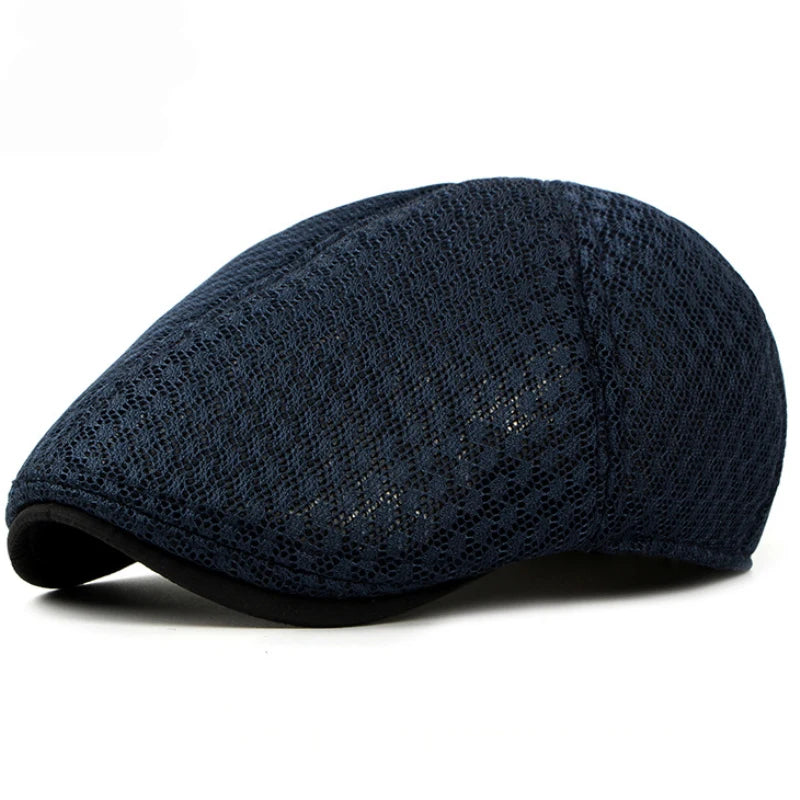 **Title:**  
Korea Style Summer Sun Cap - Breathable Cabbie Flat Caps