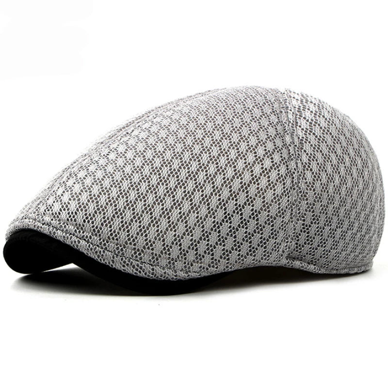 **Title:**  
Korea Style Summer Sun Cap - Breathable Cabbie Flat Caps