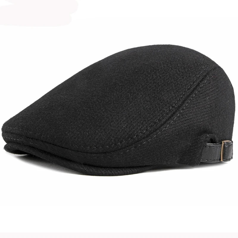 **Title:**  
HT2888 High-Quality Wool Beret for Men - Striped Flat Cap