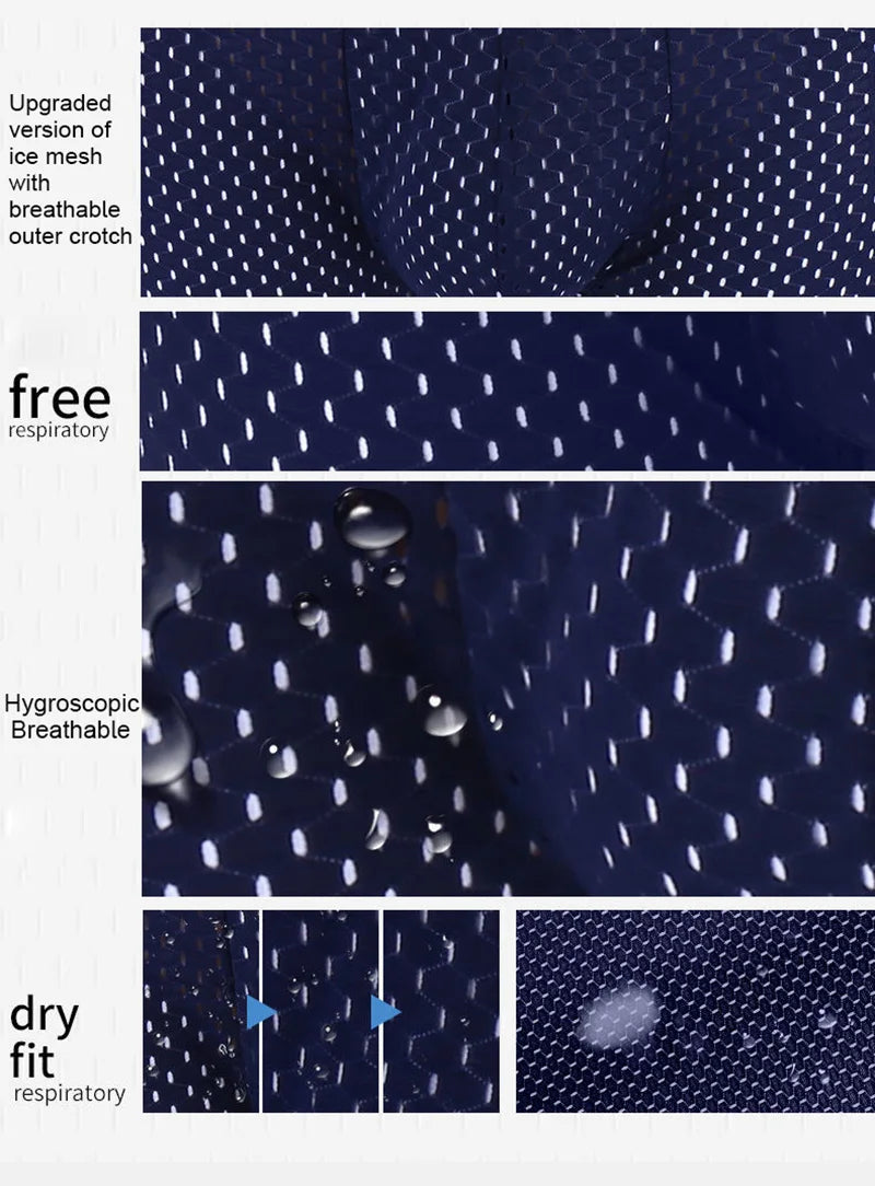 Ice Silk Mesh Boxer Shorts  
**Description:**  
Experience comfort and style with our Ice Silk Mesh Boxer Shorts for men. These sexy underpants offer a breathable fit and a sleek design, perfect for everyday wear. Availabl