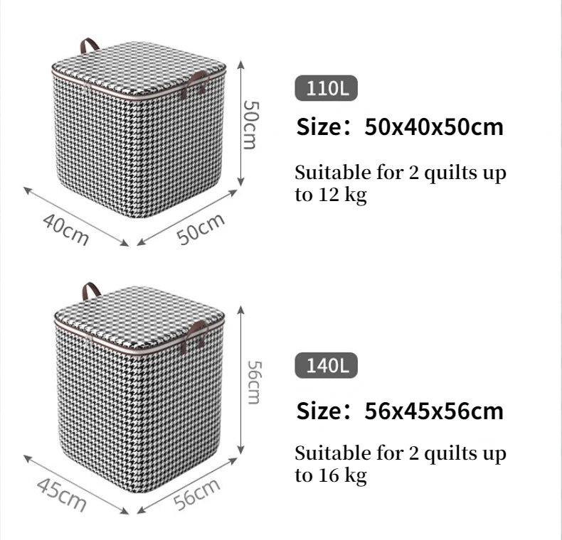 Houndstooth Dustproof Storage Box