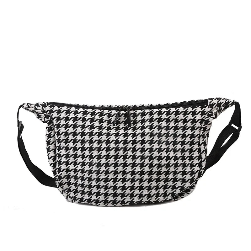 Classic Houndstooth Crossbody Bag