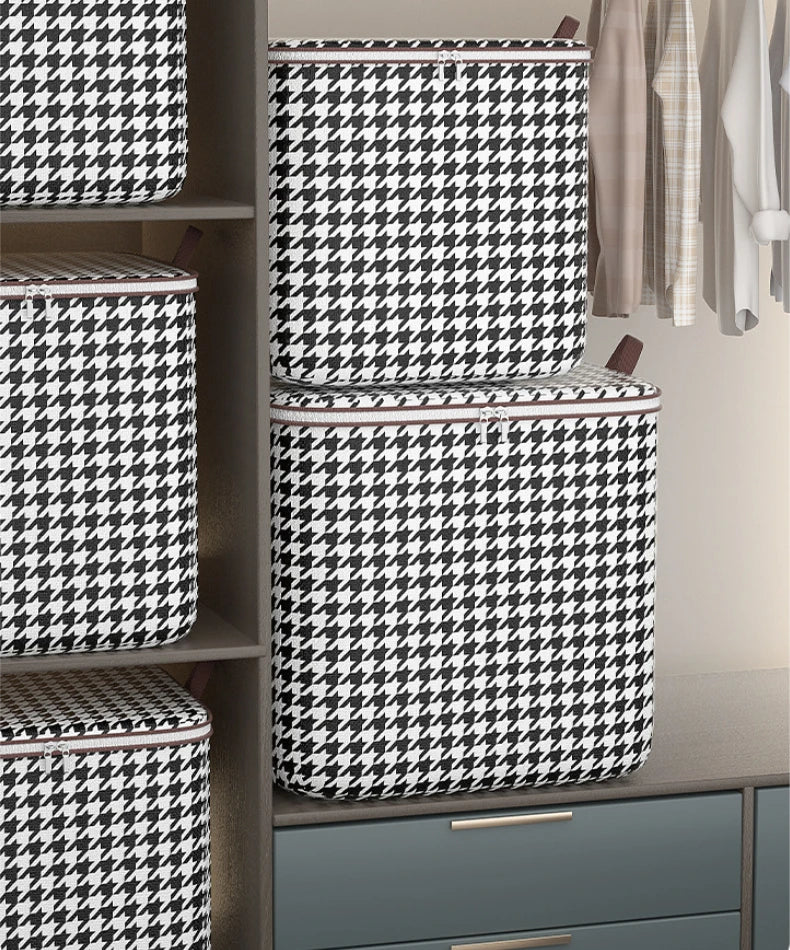 Houndstooth Dustproof Storage Box