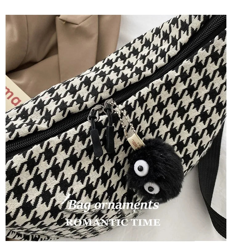 Classic Houndstooth Crossbody Bag