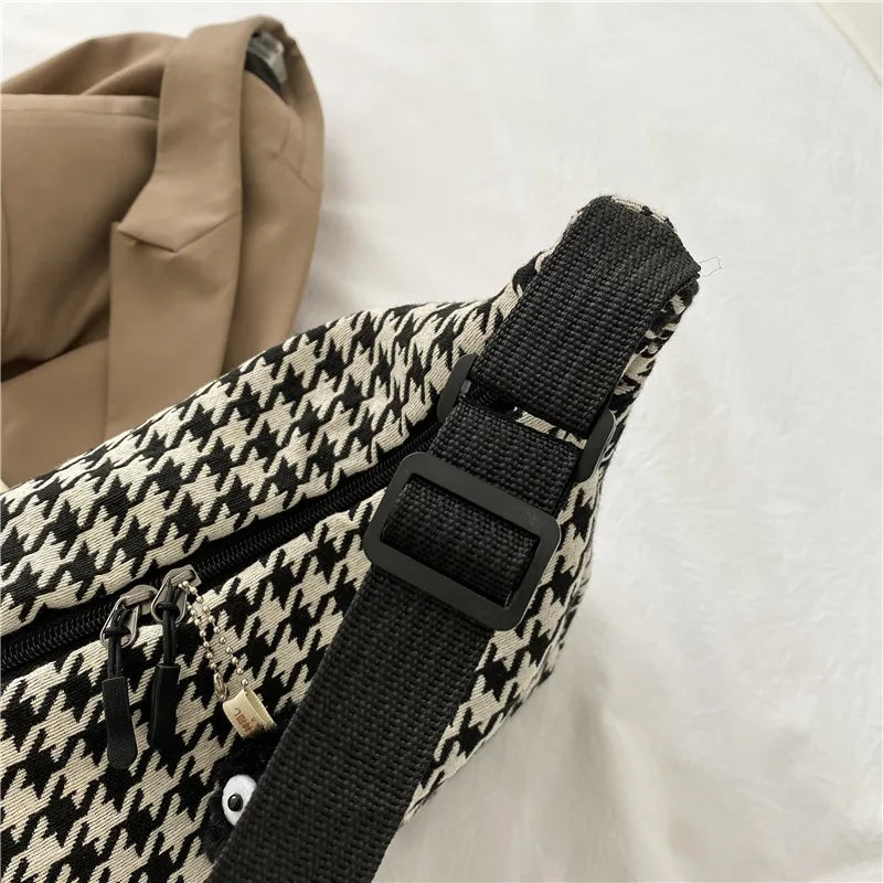 Classic Houndstooth Crossbody Bag