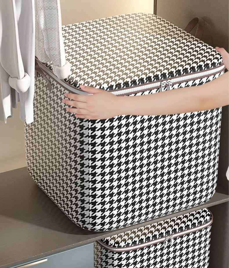 Houndstooth Dustproof Storage Box
