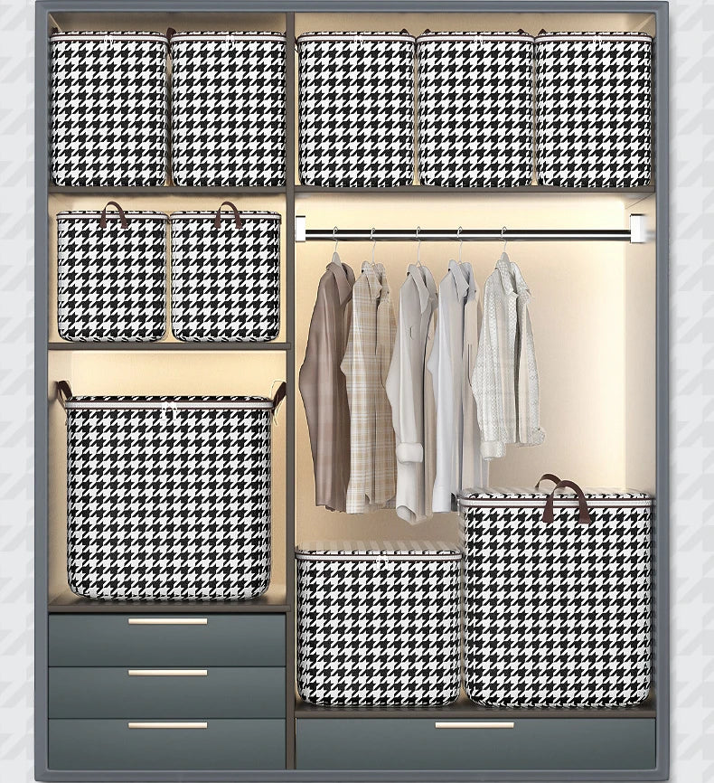 Houndstooth Dustproof Storage Box