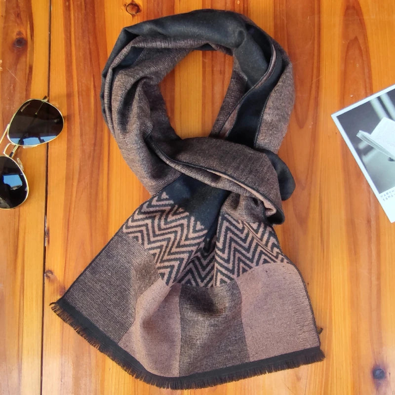 Unisex Designer Cashmere Plaid Winter Scarf