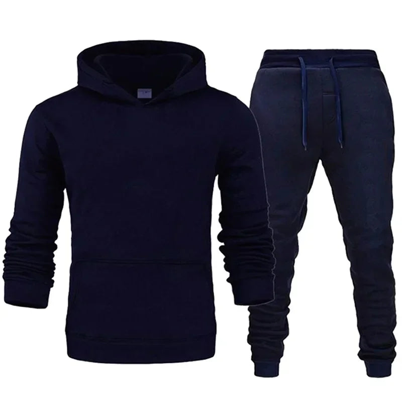 **Title:**  
Basic Men/Women 2-Piece Sweatshirt & Jogger Set - Sportswear