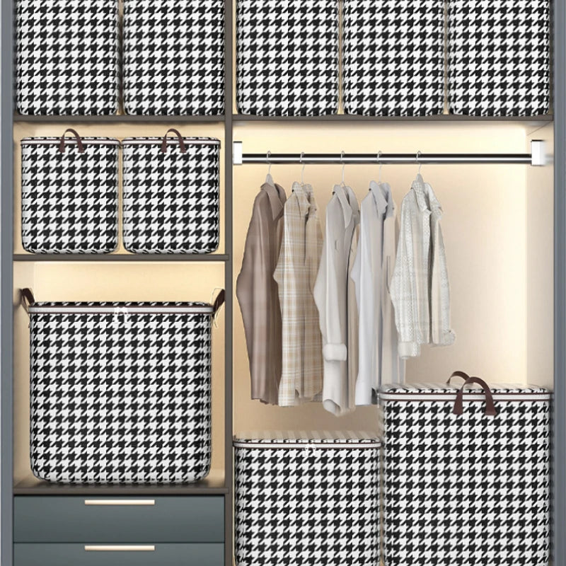 Houndstooth Dustproof Storage Box