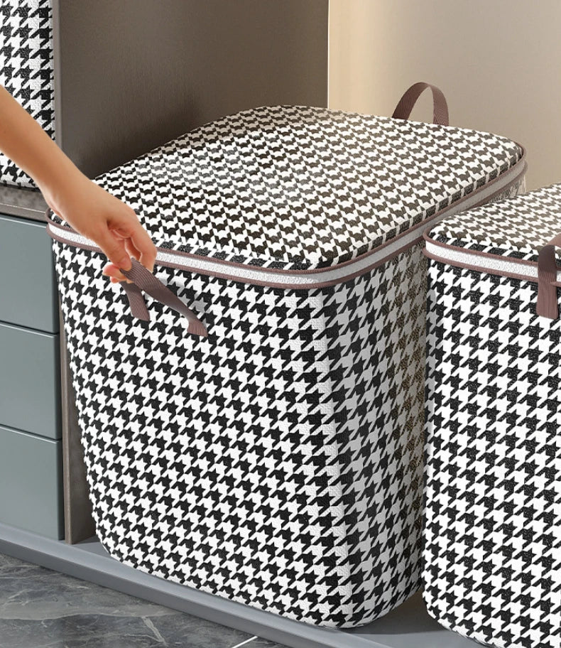 Houndstooth Dustproof Storage Box