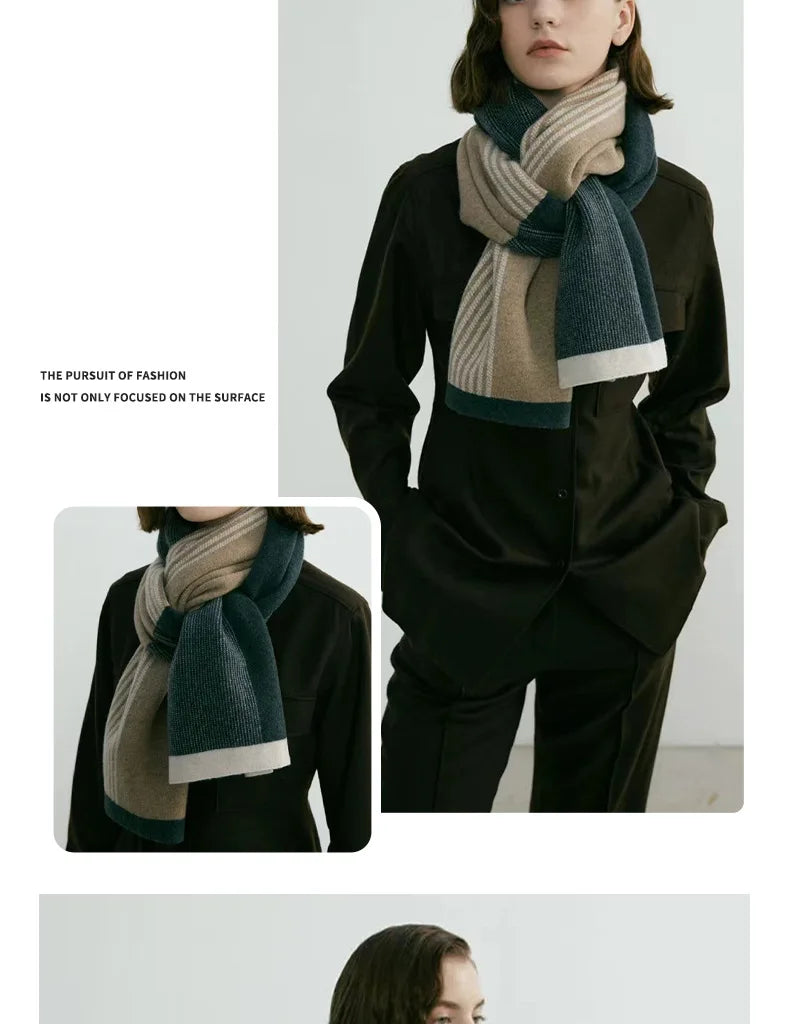 Elegant Retro Unisex Winter Scarf