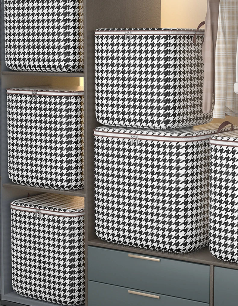 Houndstooth Dustproof Storage Box