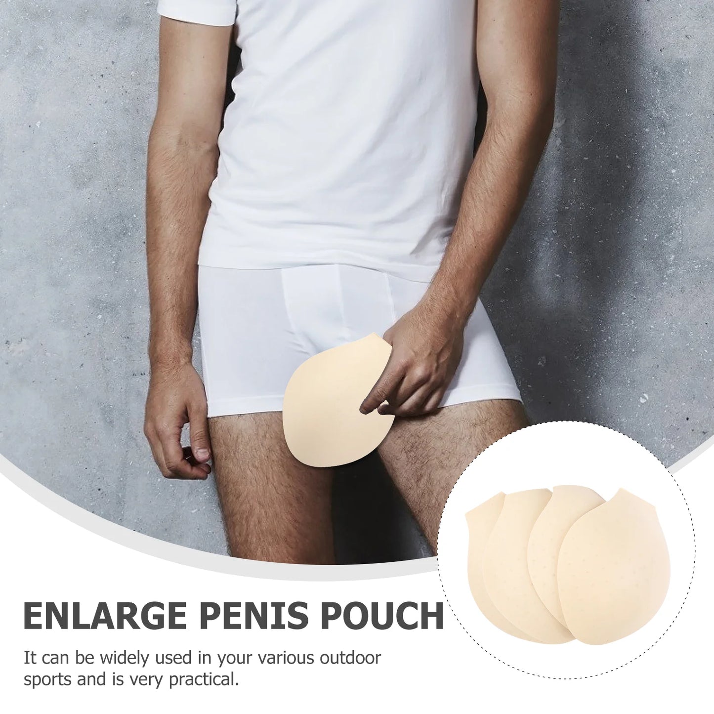 4pcs Men's Bulge Enhancing Briefs  
**Description:**  
Transform your look with our 4pcs Men’s Bulge Enhancing Briefs. Featuring a 3D package enhancer sponge, these padded underwear provide a comfortable fit while enhanci