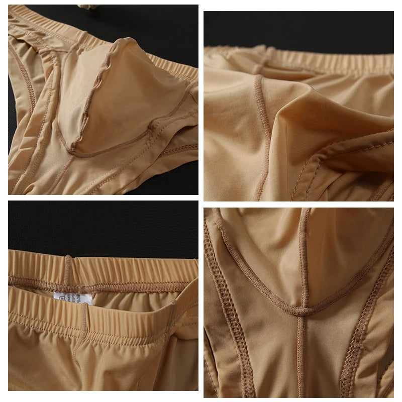 Sexy Ice Silk Low-Waist Briefs