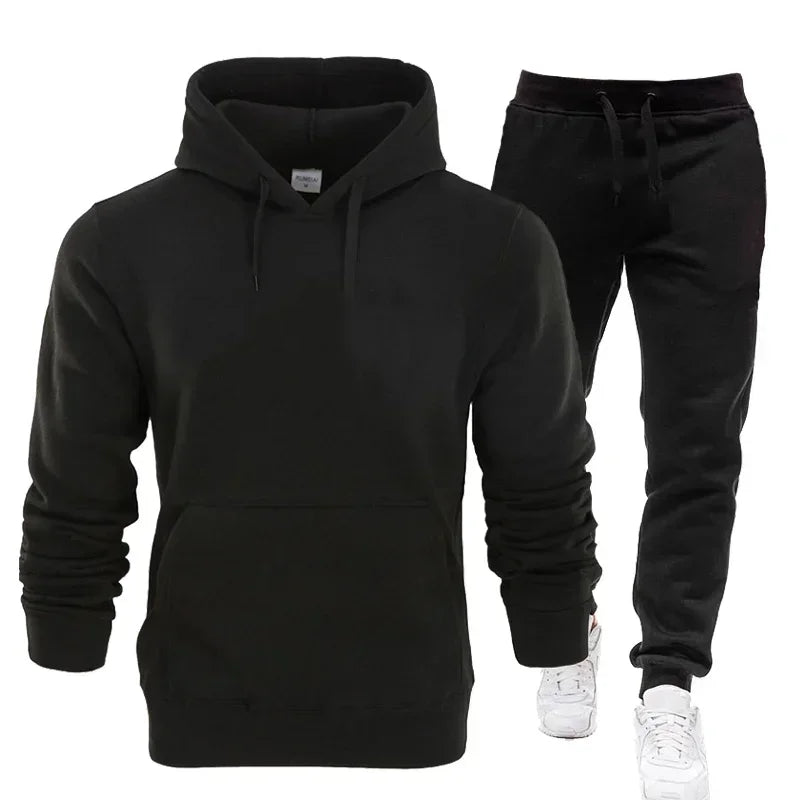 **Title:**  
Basic Men/Women 2-Piece Sweatshirt & Jogger Set - Sportswear