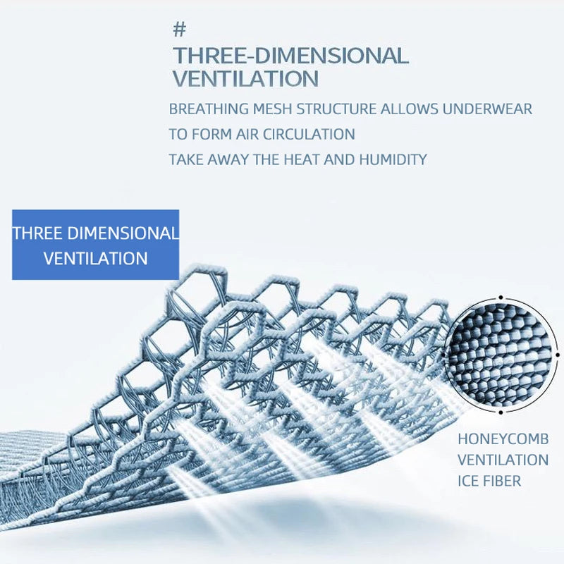 Ice Silk Mesh Boxer Shorts  
**Description:**  
Experience comfort and style with our Ice Silk Mesh Boxer Shorts for men. These sexy underpants offer a breathable fit and a sleek design, perfect for everyday wear. Availabl