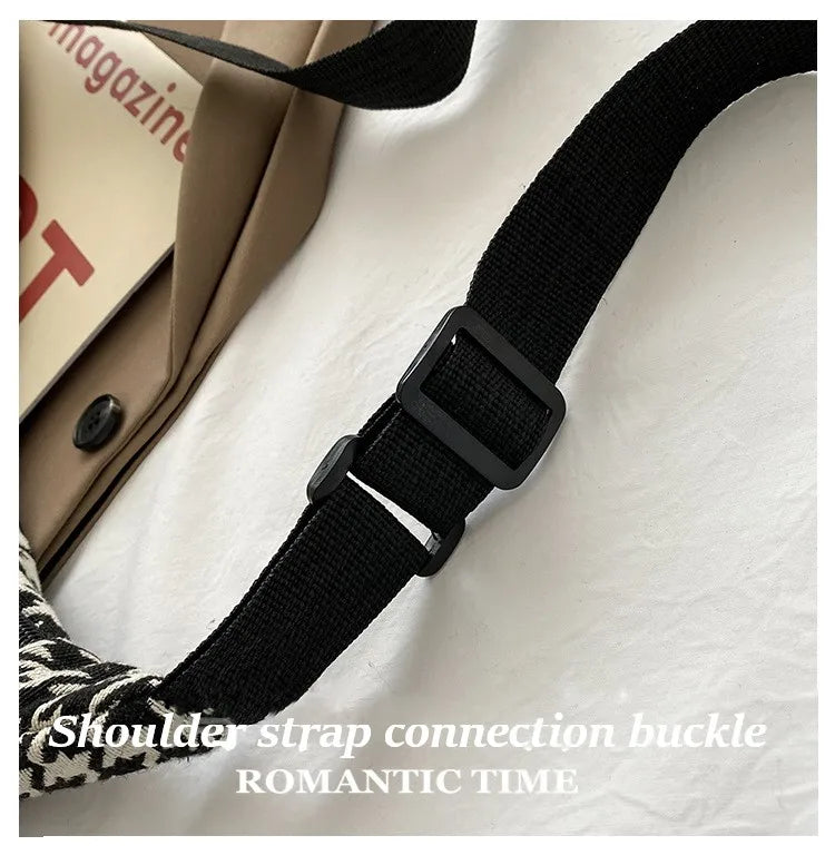 Classic Houndstooth Crossbody Bag