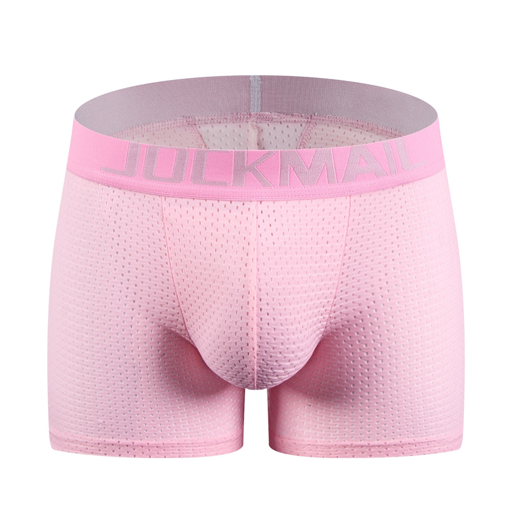 Mesh Padded Ice Silk Boxer Briefs