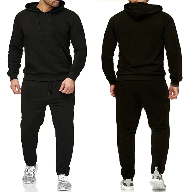 **Title:**  
Basic Men/Women 2-Piece Sweatshirt & Jogger Set - Sportswear