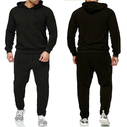 **Title:**  
Basic Men/Women 2-Piece Sweatshirt & Jogger Set - Sportswear