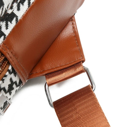 Luxury Houndstooth Crossbody Bag