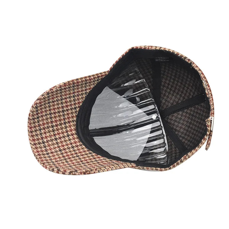 **Title:**  
FS Brown Vintage Plaid Baseball Cap - Unisex

**Title:**  
FS Brown Vintage Plaid Baseball Cap - Unisex