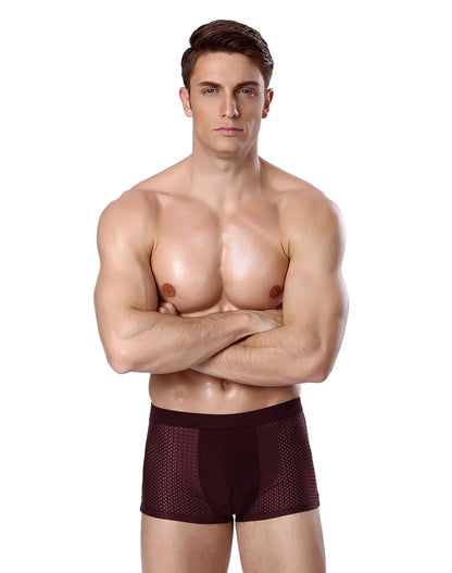 H1927 4-Pack Bamboo Fiber Men's Boxer Briefs | Sizes XL-8XL
