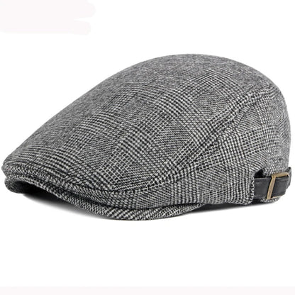 Men's Classic Wool Blend Flat Cap | Adjustable Newsboy Beret