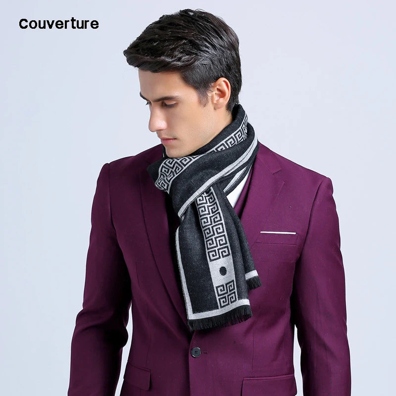 Luxury Unisex Silk Cashmere Business Scarf