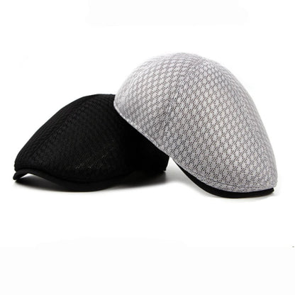 Men's Lightweight Summer Flat Cap | Breathable Mesh Cabbie Hat