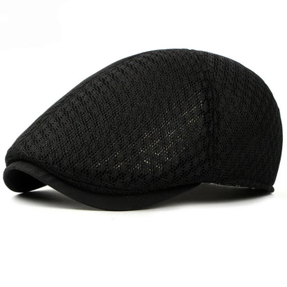 Men's Lightweight Summer Flat Cap | Breathable Mesh Cabbie Hat