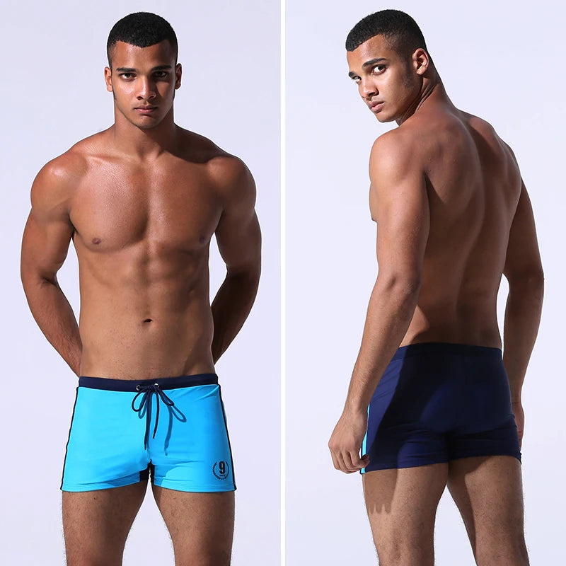 **Title:**   Men's Swimwear - Boxer Swim Trunks