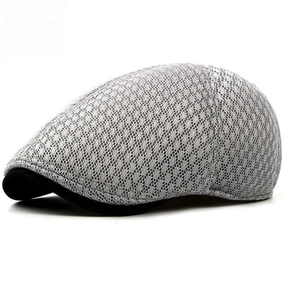 Men's Lightweight Summer Flat Cap | Breathable Mesh Cabbie Hat
