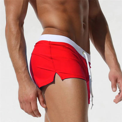Men's Quick-Dry Swim Boxer Briefs | Breathable Athletic Swim Shorts