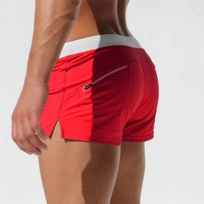 Men's Quick-Dry Swim Boxer Briefs | Breathable Athletic Swim Shorts