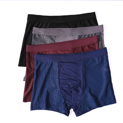 H1927 4-Pack Bamboo Fiber Men's Boxer Briefs | Sizes XL-8XL