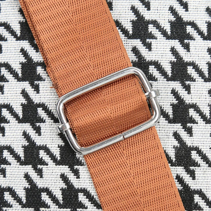 Luxury Houndstooth Crossbody Bag