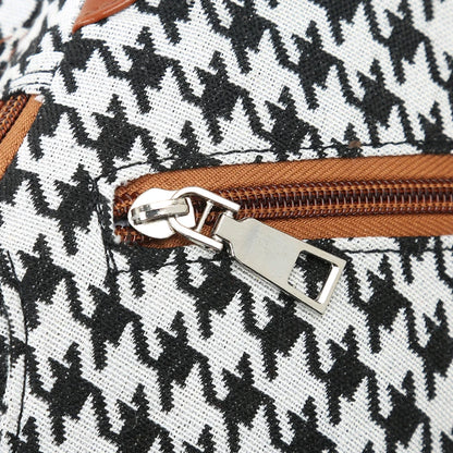 Luxury Houndstooth Crossbody Bag