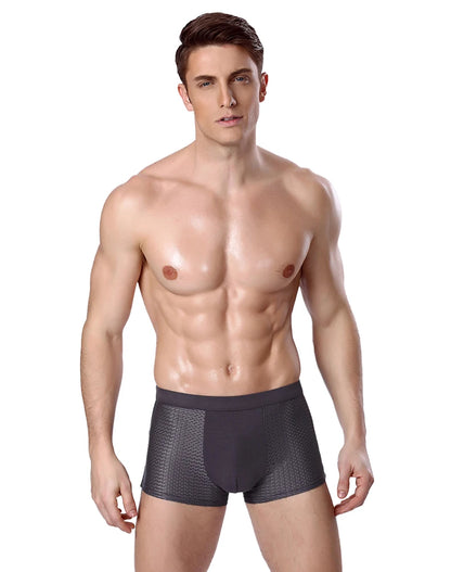 H1927 4-Pack Bamboo Fiber Men's Boxer Briefs | Sizes XL-8XL