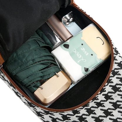 Luxury Houndstooth Crossbody Bag