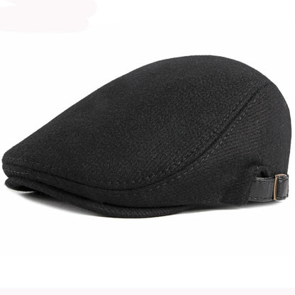 Men's Classic Wool Blend Flat Cap | Adjustable Newsboy Beret