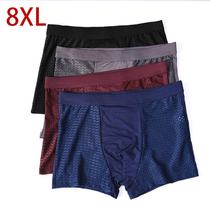H1927 4-Pack Bamboo Fiber Men's Boxer Briefs | Sizes XL-8XL