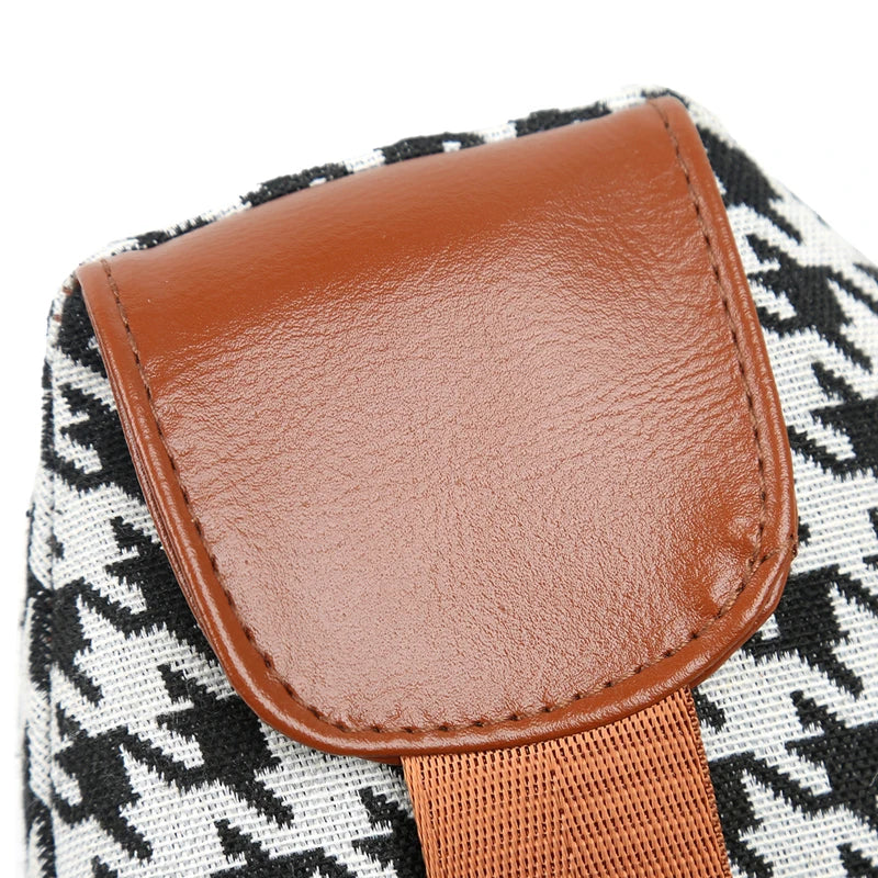 **Title:**  
Luxury Houndstooth Crossbody Bag