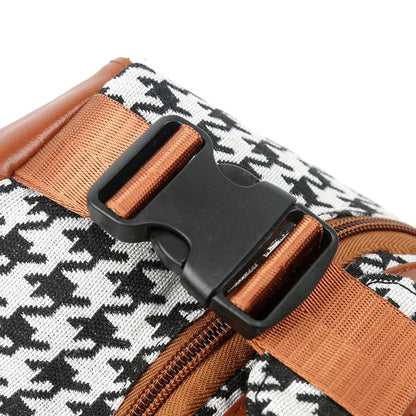 Luxury Houndstooth Crossbody Bag