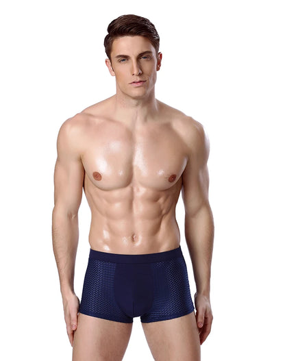 H1927 4-Pack Bamboo Fiber Men's Boxer Briefs | Sizes XL-8XL