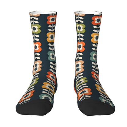 Modern Black & White Houndstooth Crew Socks for Men & Women